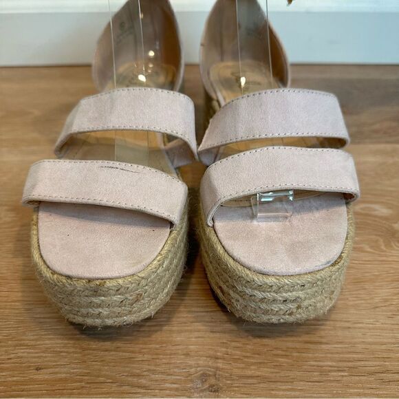 Lulus Suede Powder Blush Espadrille Sandals - Picture 6 of 12
